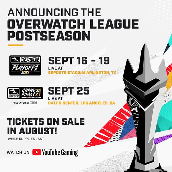 A promo for the return of live events for Overwatch League, courtesy of Activision-Blizzard.