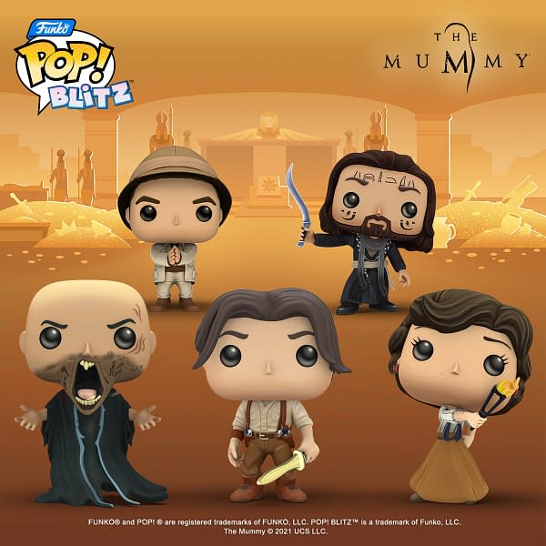 A look at the characters from The Mummy coming to Funko Pop! Blitz, courtesy of N3TWORK.