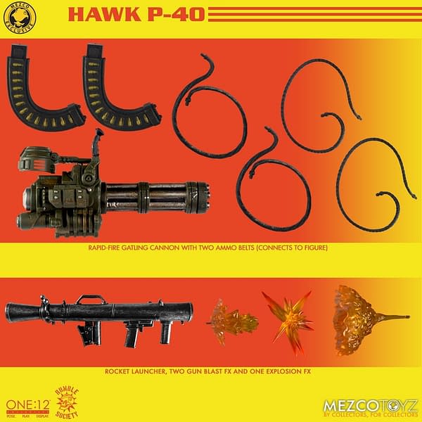 Mezco Toyz Unveils New Rumble Society Member: Hawk P-40