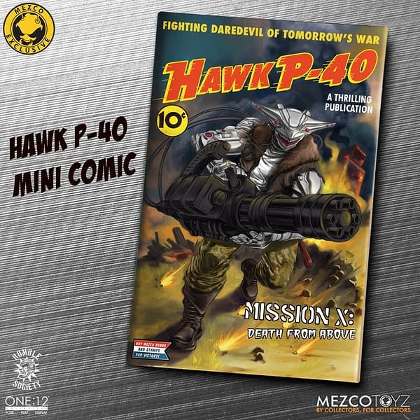 Mezco Toyz Unveils New Rumble Society Member: Hawk P-40