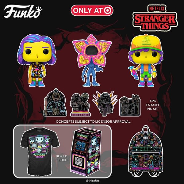 Stranger Things Black Light Funko Pops Debut and Sold Out Instantly