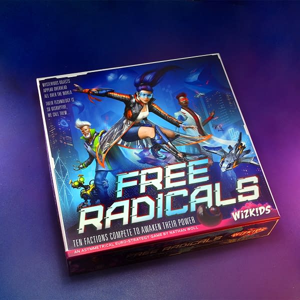A look at the box art for Free Radicals, courtesy of WizKids.