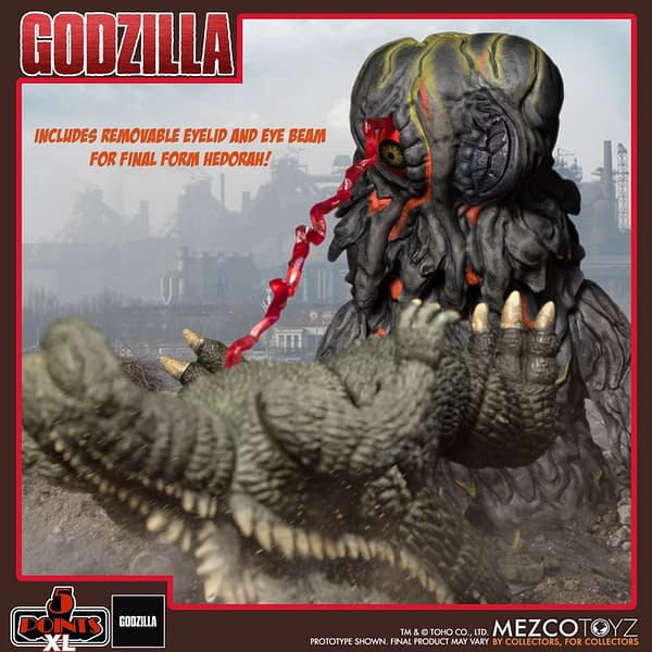 Mezco Toyz Reveals Godzilla vs. Hedorah 5 Points XL Boxed Set '