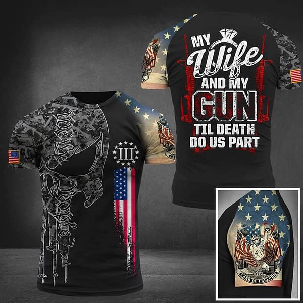 Old Punisher Logo Gets Used For Increasingly Bizarre Pro-Gun T-Shirts