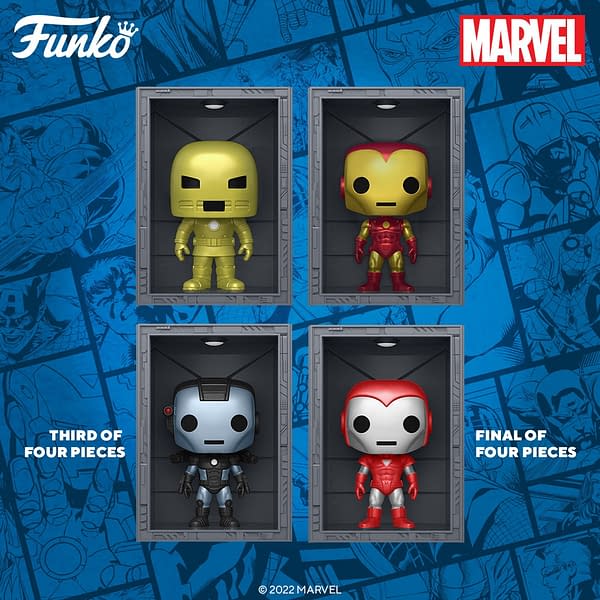 Funko Finishes Off Their Marvel Comics Iron Man Hall of Armor Pops