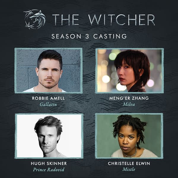 The Witcher Season 3 Welcomes Amell, Zhang, Skinner & Elwin to Cast