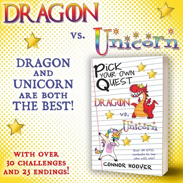 Dragon vs. Unicorn, Choose-Your-Own Graphic Novel Debut by P.J. Hoover