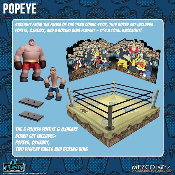 Popeye & Oxheart Duke it Out with New Mezco Toyz 5 Points Set 