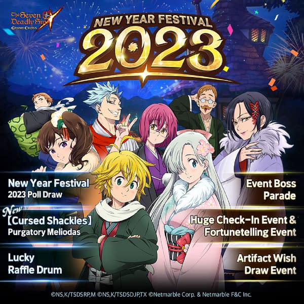 New Year's 2023 in The Seven Deadly Sins: Grand Cross, courtesy of Netmarble.