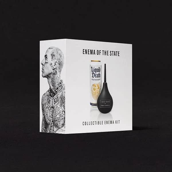Liquid Death & Blink 182's Travis Barker Launch Collectible Enema Kit