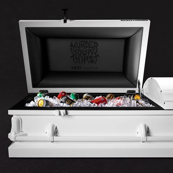 Liquid Death & Yeti Team Up To Auction Off a Casket Cooler