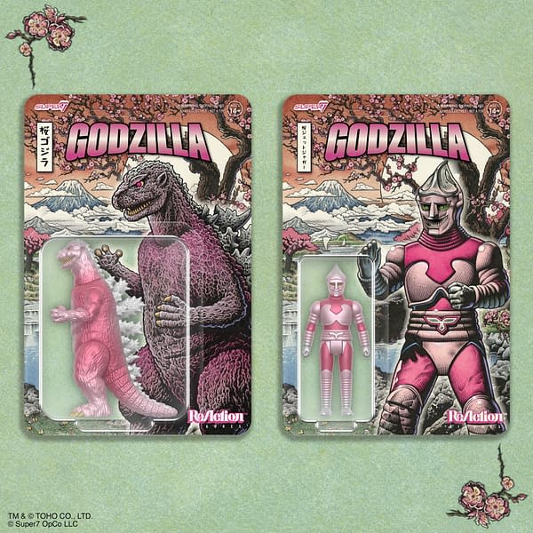 Godzilla Cherry Blossom ReAction Figures Coming From Super7 EXCLUSIVE