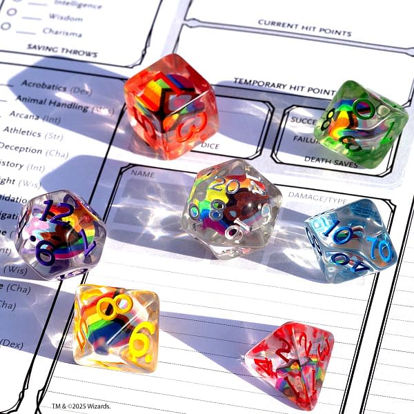 Dungeons & Dragons Releases New Progress Pride Dice Set