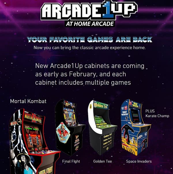 Arcade1Up Introduces Four New Games for 2019 Including Mortal Kombat