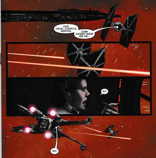 Today, Princess Leia Gets to Pilot a TIE Fighter, Just Like Old Dad&#8230;