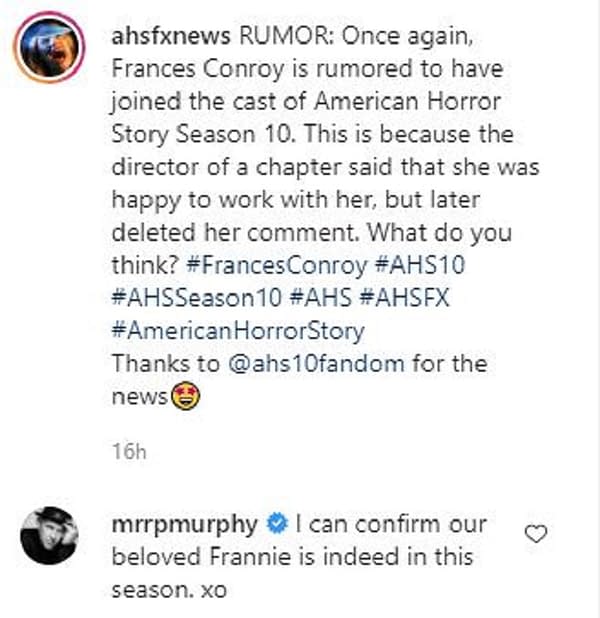 American Horror Story: Frances Conroy (Finally) Season 10 Confirmed