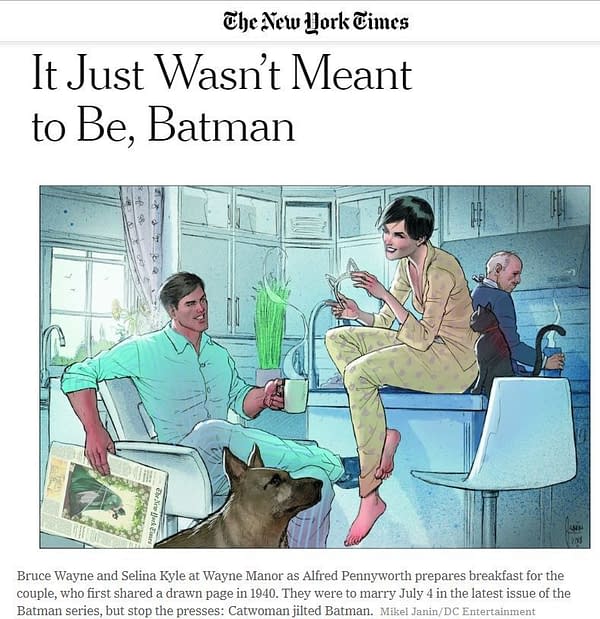 Warning: The New York Times Spoils the Batman #50 Batwedding Today