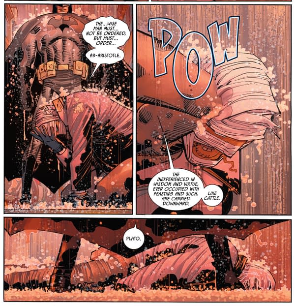 A Fist-Fight Between Plato and Socrates in Batman #80 (Spoilers)