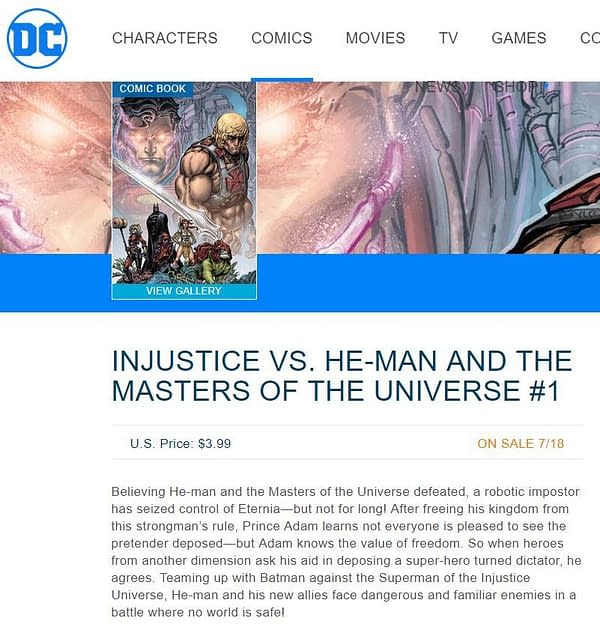 Injustice vs. Masters of the Universe Renamed, Drops the He-Man