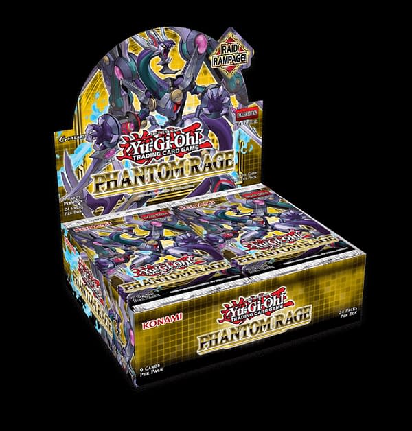 A look at the packaging for Yu-Gi-Oh! TCG Phantom Rage, courtesy of Konami.