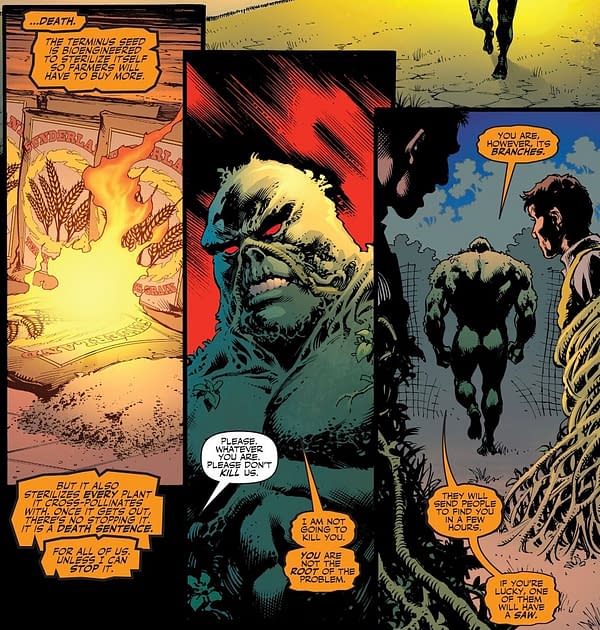 Swamp Thing Tries To Take Immortal Hulk's Clothes Back. 