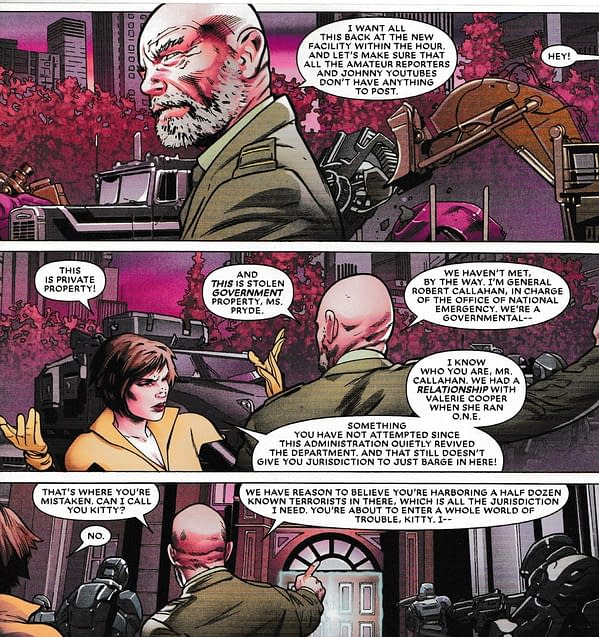Tying Up General Callahan in Astonishing X-Men #17