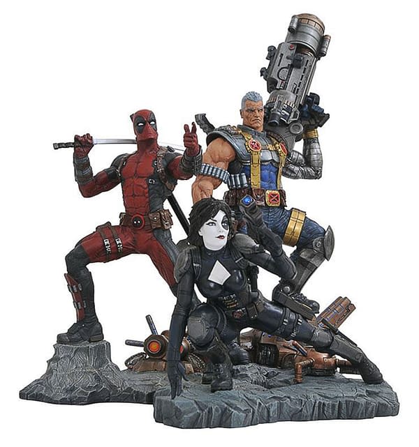 Diamond Select Toys Deapool Cable Domino Statues