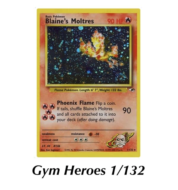 Gym Heroes Blaine's Moltres. Credit: WOTC