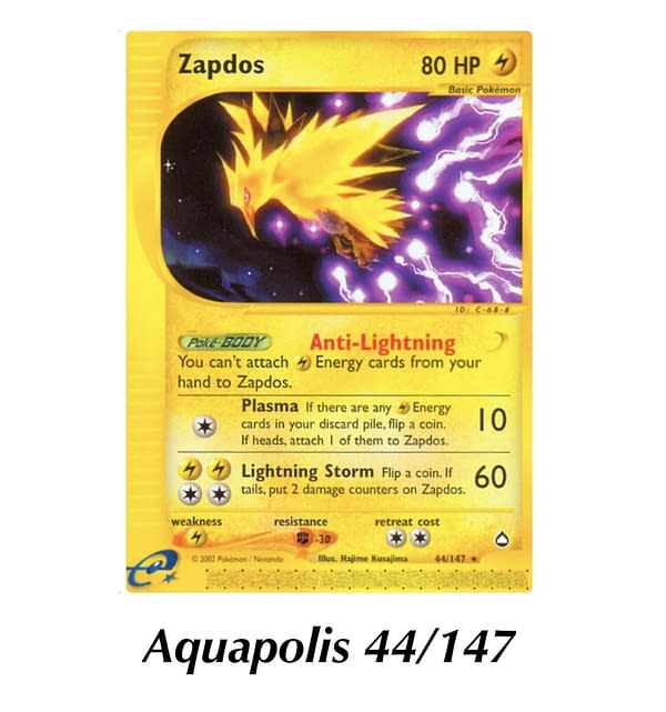 Aquapolis Zapdos. Credit: Pokémon TCG