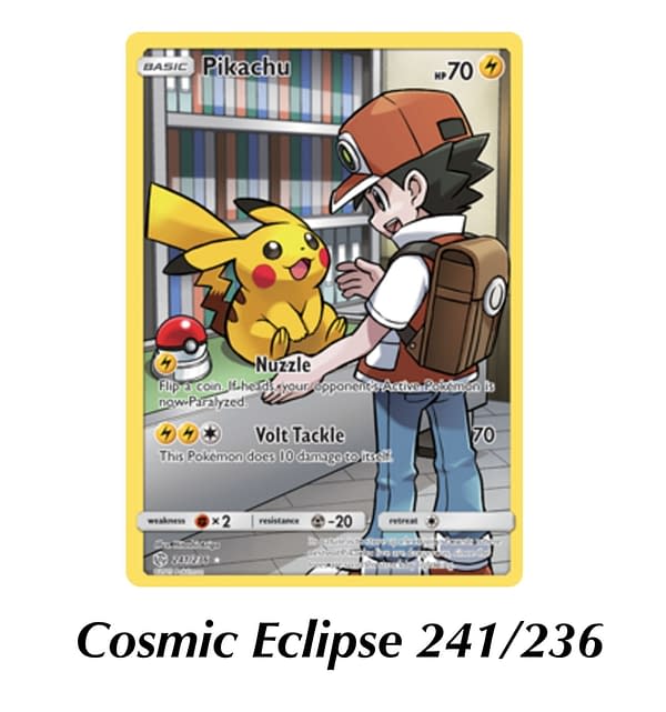 Cosmic Eclipse Pikachu Character Card. Credit: Pokémon TCG