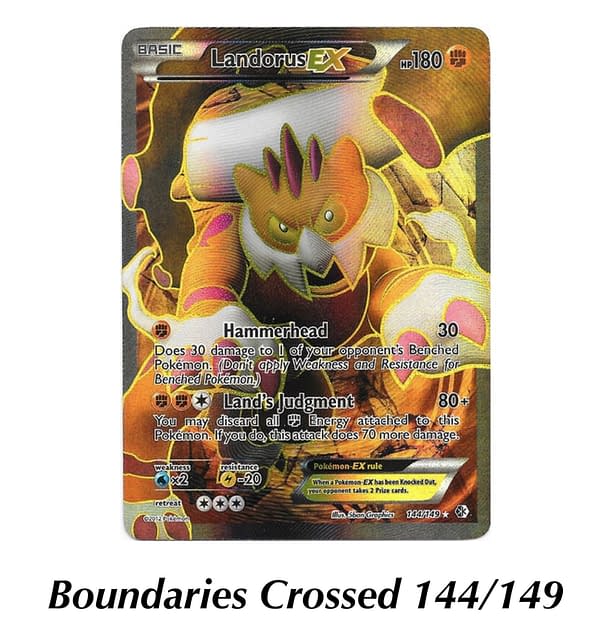 Boundaries Crossed Landorus. Credit: Pokémon TCG