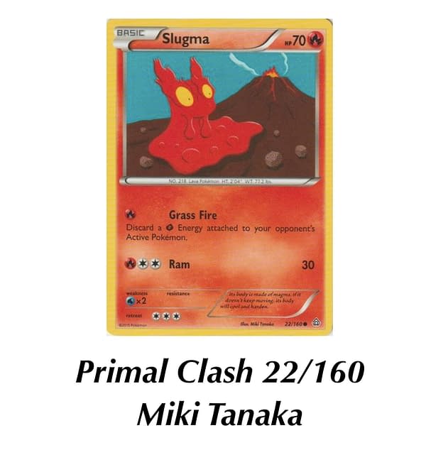 Primal Clash Slugma. Credit: Pokémon TCG