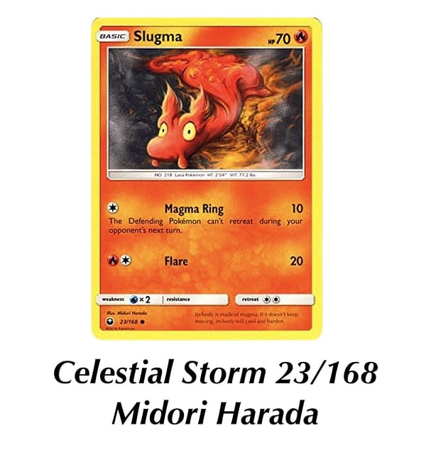Celestial Storm Slugma. Credit: Pokémon Company International