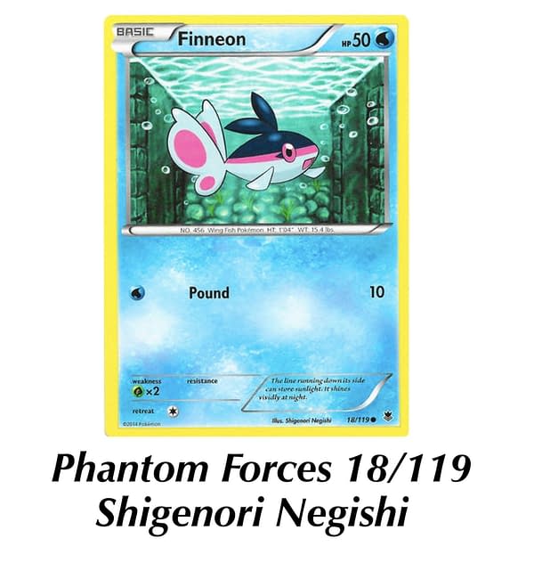 Finneon from Phantom Forces. Credit: Pokémon TCG