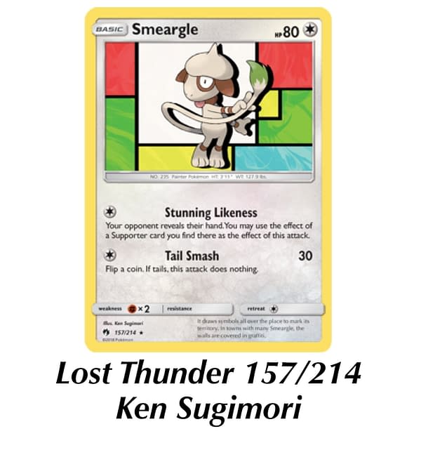 Lost Thunder Smeargle. Credit: Pokémon TCG