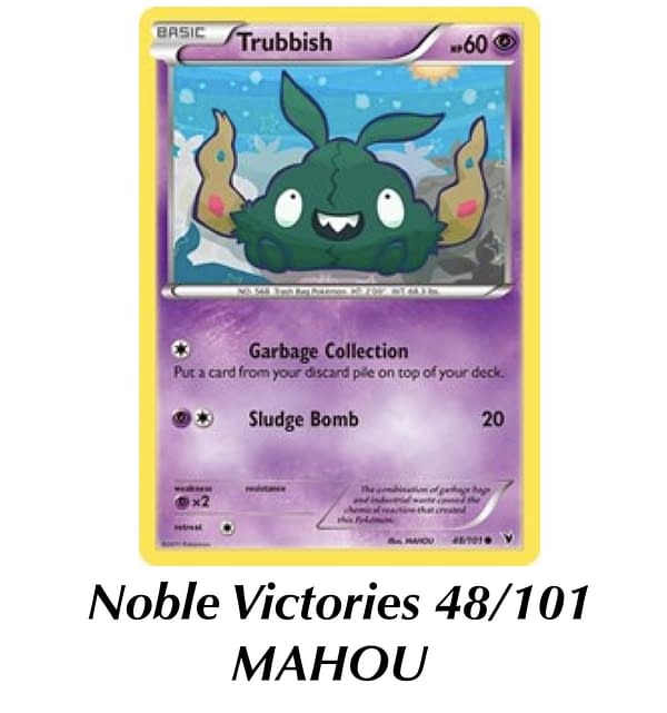 Noble Victories Trubbish. Credit: Pokémon TCG