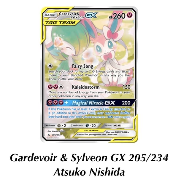 Unbroken Bonds Gardevoir & Sylveon GX. Credit: Pokémon TCG