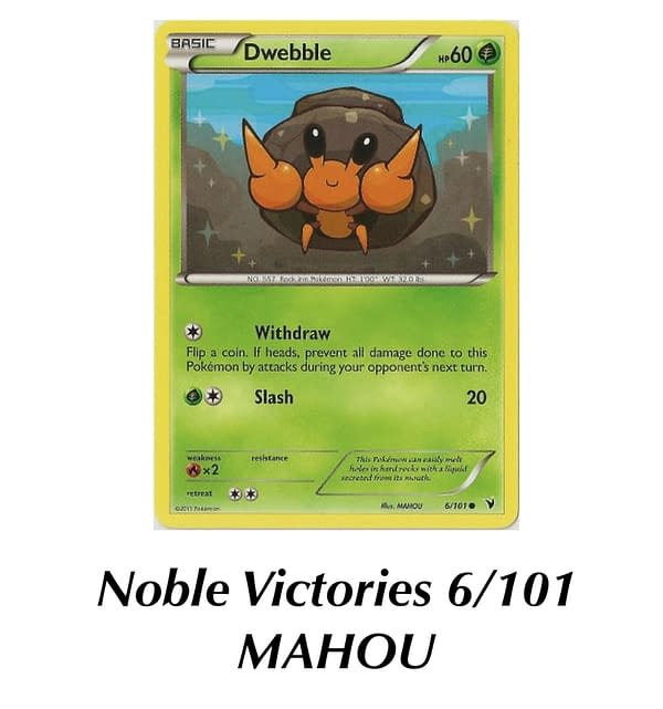 Noble Victories Dwebble. Credit: Pokémon TCG