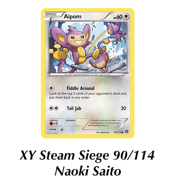 Steam Siege Aipom. Credit: Pokémon TCG