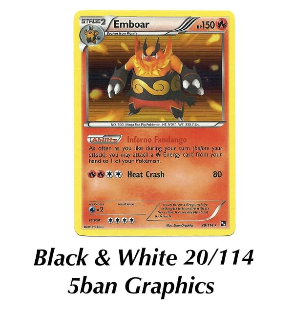 Black & White Emboar. Credit: Pokémon TCG