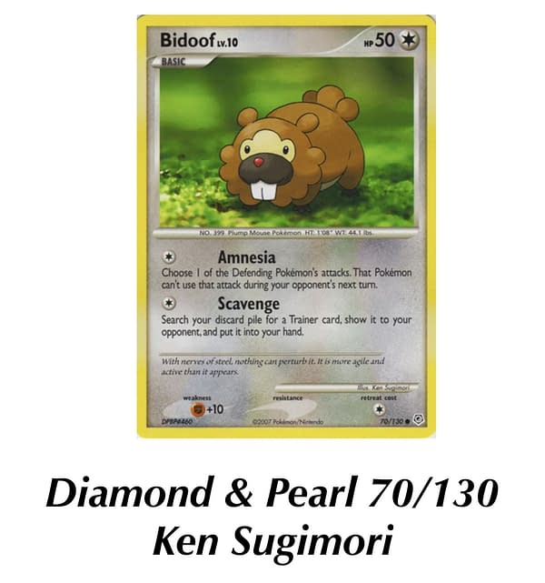 Diamond & Pearl Bidoof. Credit: Pokémon TCG