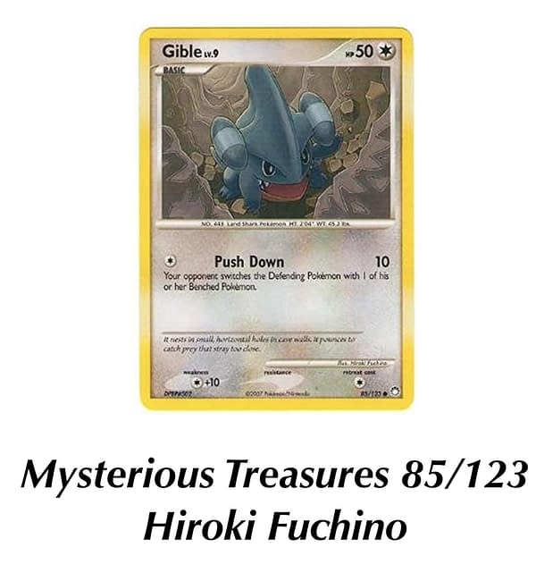 Mysterious Treasures Gible. Credit: Pokémon TCG