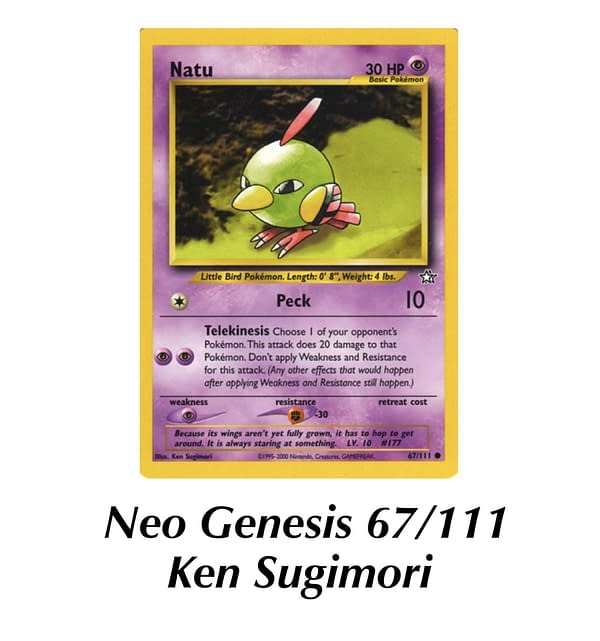 Neo Genesis Natu. Credit: Pokémon TCG