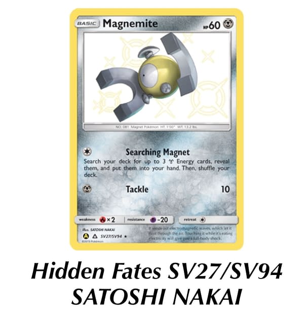 Hidden Fates Magnemite. Credit: Pokémon TCG