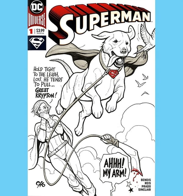 Frank Cho's Power Girl, Supergirl, Krypto & Majik Sketch Covers