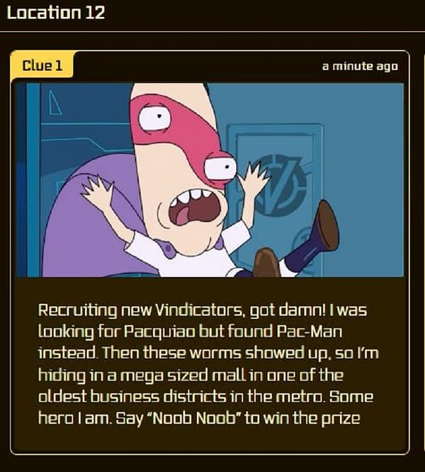 Rick and Morty "Wormageddon" Location #12 Clue: Noob Noob's Recruiting