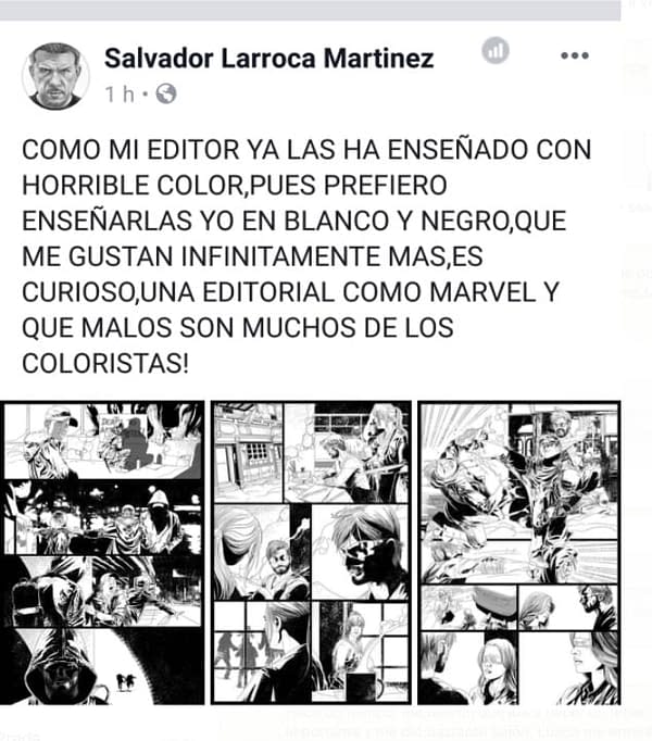 When Salvador Larroca Trash Talks His Colourists&#8230;