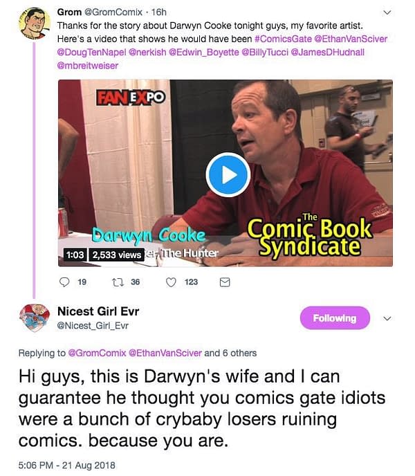 Marsha Cooke, Ethan Van Sciver, Comicsgate, and Darwyn Cooke's Legacy