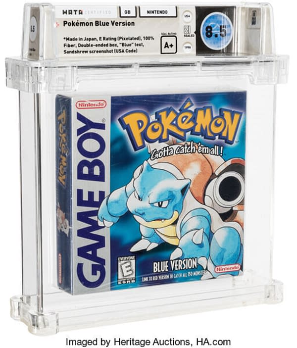 A rare graded and sealed copy of Pokémon Blue Version is up for auction at Heritage Auctions right now!