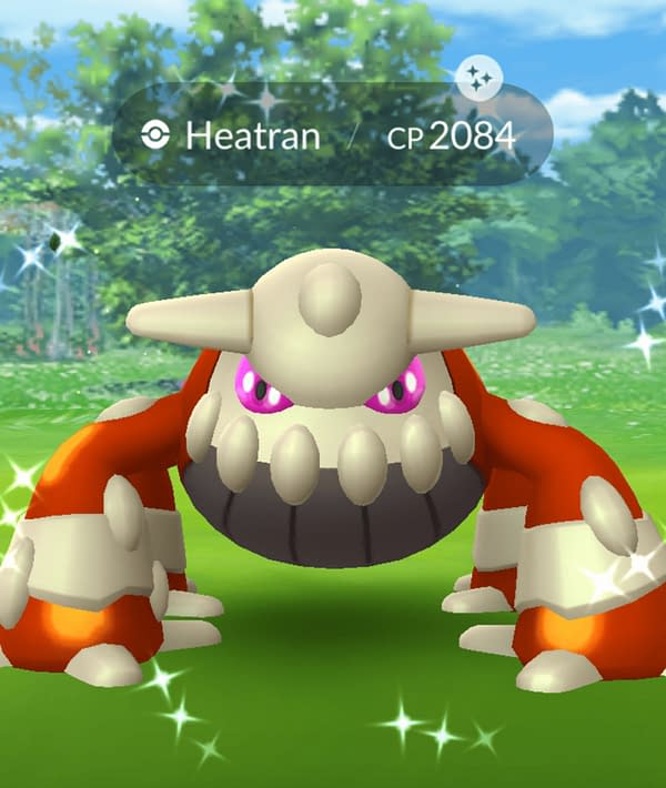 Join other trainers for Heatran Raid Hour tonight. Credit: Niantic